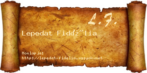 Lepedat Fidélia névjegykártya
